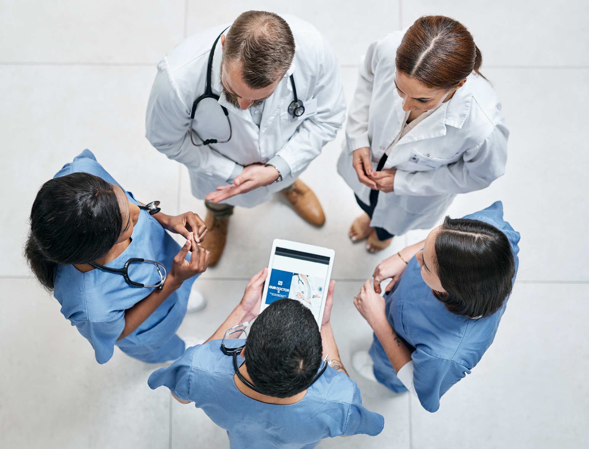 Group of medical professionals collaborating
